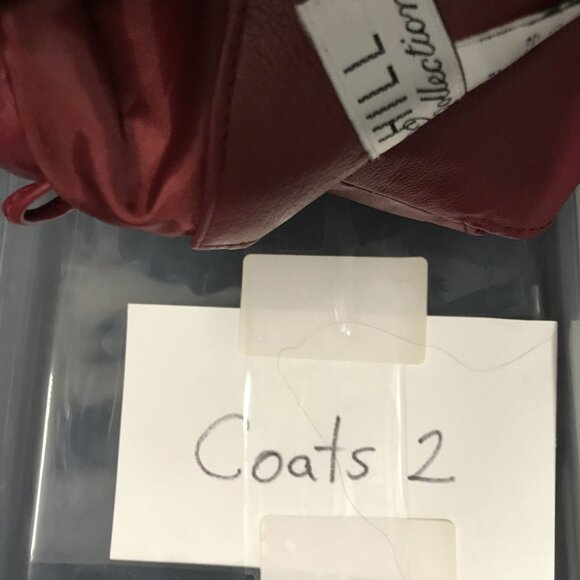 Vintage Womens Red Mid Length Leather Overcoat Size 8 NWOT - Picture 10 of 10